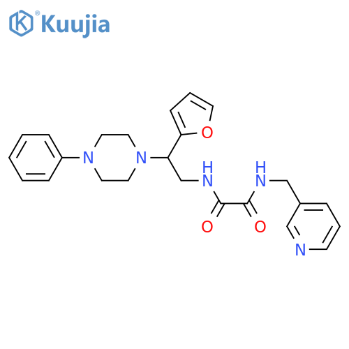 N-2-(furan-2-yl)-2-(4-phenylpiperazin-1-yl)ethyl-N'-(pyridin-3-yl)methylethanediamide structure