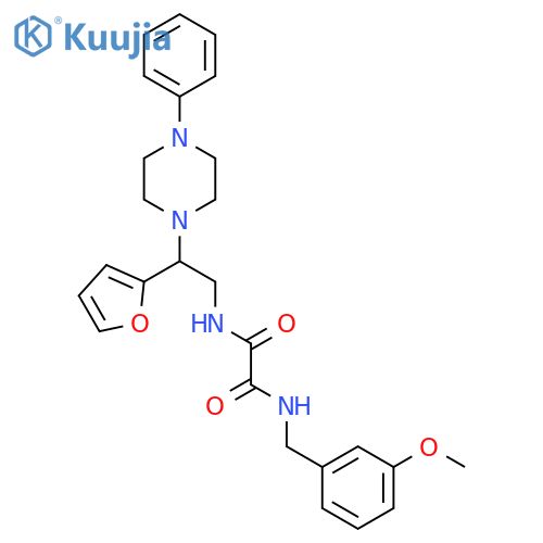 N-2-(furan-2-yl)-2-(4-phenylpiperazin-1-yl)ethyl-N'-(3-methoxyphenyl)methylethanediamide structure