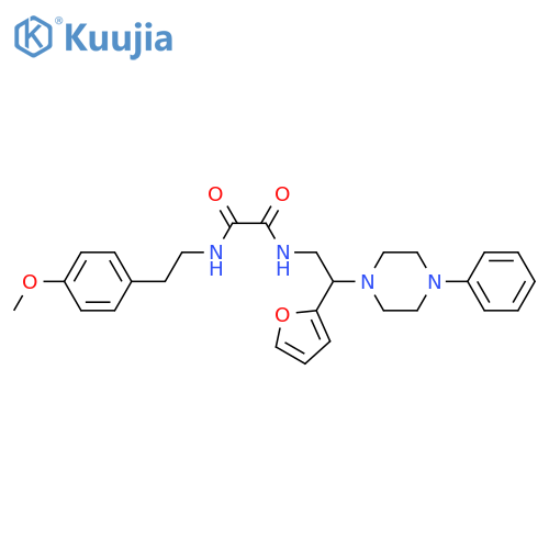 N-2-(furan-2-yl)-2-(4-phenylpiperazin-1-yl)ethyl-N'-2-(4-methoxyphenyl)ethylethanediamide structure
