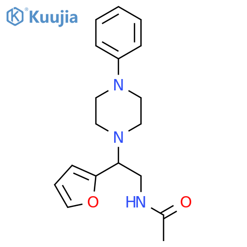 N-2-(furan-2-yl)-2-(4-phenylpiperazin-1-yl)ethylacetamide structure