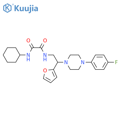 N'-cyclohexyl-N-{2-4-(4-fluorophenyl)piperazin-1-yl-2-(furan-2-yl)ethyl}ethanediamide structure