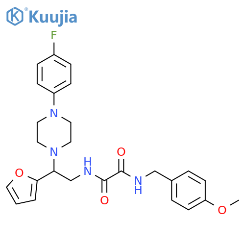 N-{2-4-(4-fluorophenyl)piperazin-1-yl-2-(furan-2-yl)ethyl}-N'-(4-methoxyphenyl)methylethanediamide structure