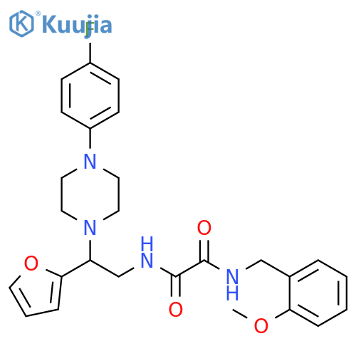 N-{2-4-(4-fluorophenyl)piperazin-1-yl-2-(furan-2-yl)ethyl}-N'-(2-methoxyphenyl)methylethanediamide structure
