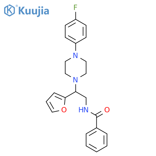 N-{2-4-(4-fluorophenyl)piperazin-1-yl-2-(furan-2-yl)ethyl}benzamide structure