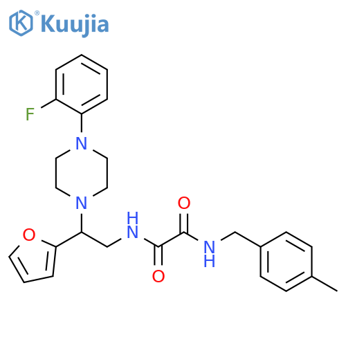 N-{2-4-(2-fluorophenyl)piperazin-1-yl-2-(furan-2-yl)ethyl}-N'-(4-methylphenyl)methylethanediamide structure