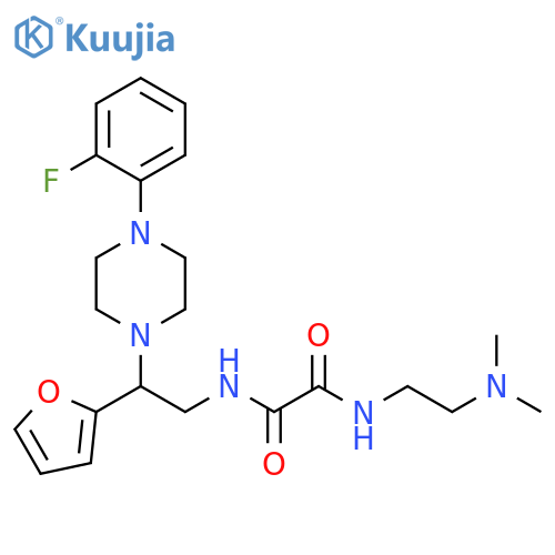 N-2-(dimethylamino)ethyl-N'-{2-4-(2-fluorophenyl)piperazin-1-yl-2-(furan-2-yl)ethyl}ethanediamide structure