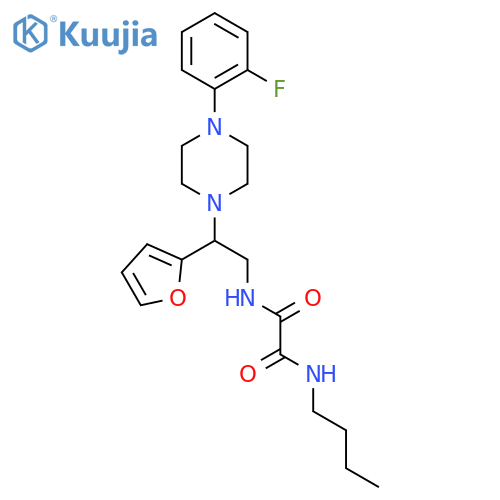 N-butyl-N'-{2-4-(2-fluorophenyl)piperazin-1-yl-2-(furan-2-yl)ethyl}ethanediamide structure
