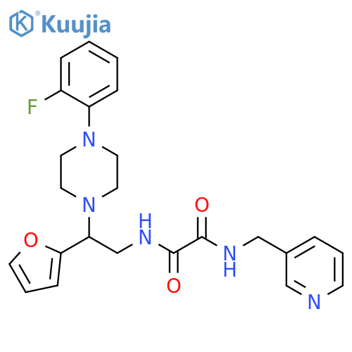 N-{2-4-(2-fluorophenyl)piperazin-1-yl-2-(furan-2-yl)ethyl}-N'-(pyridin-3-yl)methylethanediamide structure