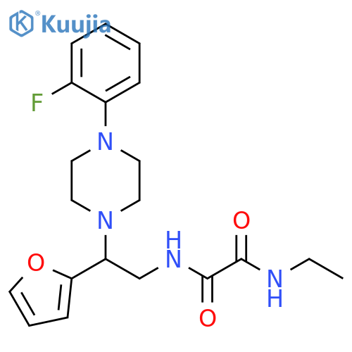 N-ethyl-N'-{2-4-(2-fluorophenyl)piperazin-1-yl-2-(furan-2-yl)ethyl}ethanediamide structure