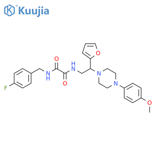 N'-(4-fluorophenyl)methyl-N-2-(furan-2-yl)-2-4-(4-methoxyphenyl)piperazin-1-ylethylethanediamide structure