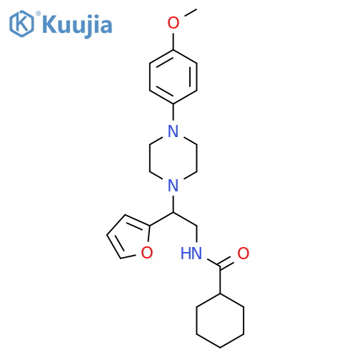 N-2-(furan-2-yl)-2-4-(4-methoxyphenyl)piperazin-1-ylethylcyclohexanecarboxamide structure