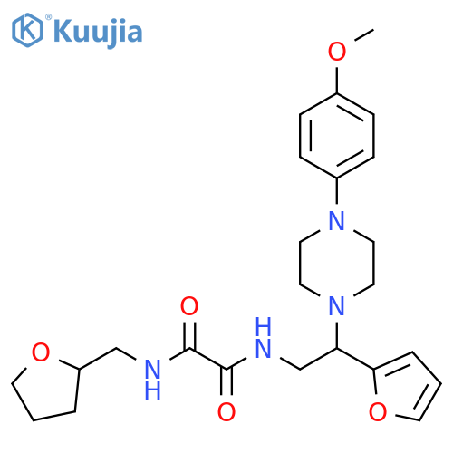 N'-2-(furan-2-yl)-2-4-(4-methoxyphenyl)piperazin-1-ylethyl-N-(oxolan-2-yl)methylethanediamide structure
