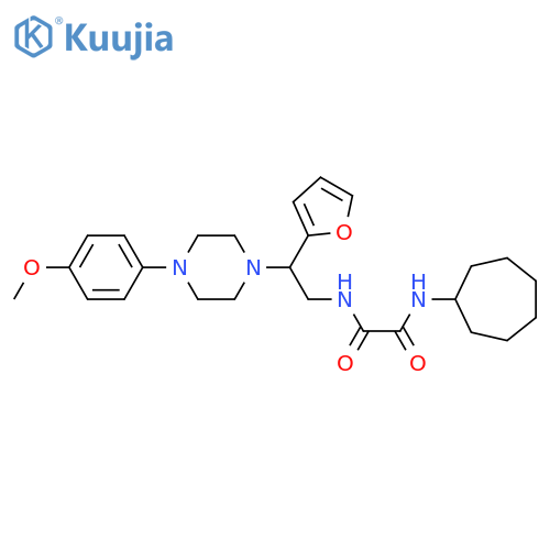 N'-cycloheptyl-N-2-(furan-2-yl)-2-4-(4-methoxyphenyl)piperazin-1-ylethylethanediamide structure
