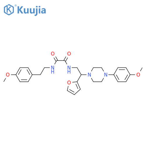 N-2-(furan-2-yl)-2-4-(4-methoxyphenyl)piperazin-1-ylethyl-N'-2-(4-methoxyphenyl)ethylethanediamide structure