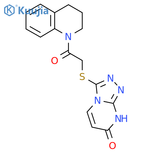3-{2-oxo-2-(1,2,3,4-tetrahydroquinolin-1-yl)ethylsulfanyl}-7H,8H-1,2,4triazolo4,3-apyrimidin-7-one structure
