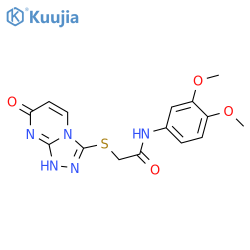 N-(3,4-dimethoxyphenyl)-2-({7-oxo-7H,8H-1,2,4triazolo4,3-apyrimidin-3-yl}sulfanyl)acetamide structure