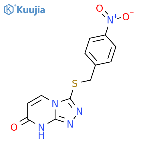 3-{(4-nitrophenyl)methylsulfanyl}-7H,8H-1,2,4triazolo4,3-apyrimidin-7-one structure
