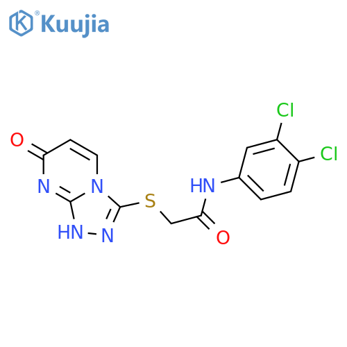 N-(3,4-dichlorophenyl)-2-({7-oxo-7H,8H-1,2,4triazolo4,3-apyrimidin-3-yl}sulfanyl)acetamide structure