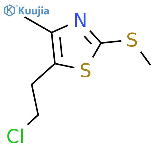 Thiazole, 5-(2-chloroethyl)-4-methyl-2-(methylthio)- structure