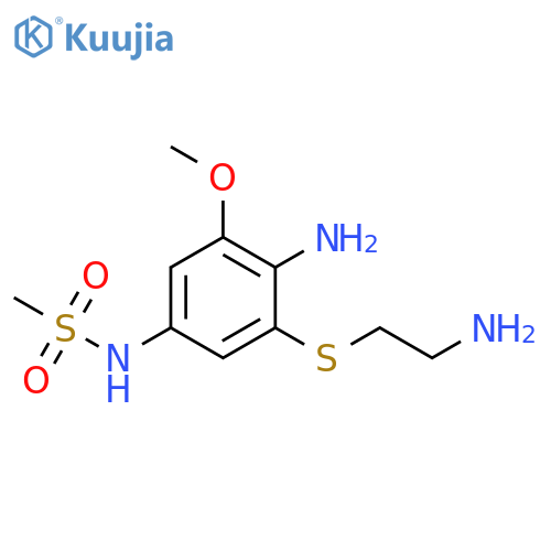 Methanesulfonamide,N-[4-amino-3-[(2-aminoethyl)thio]-5-methoxyphenyl]- structure