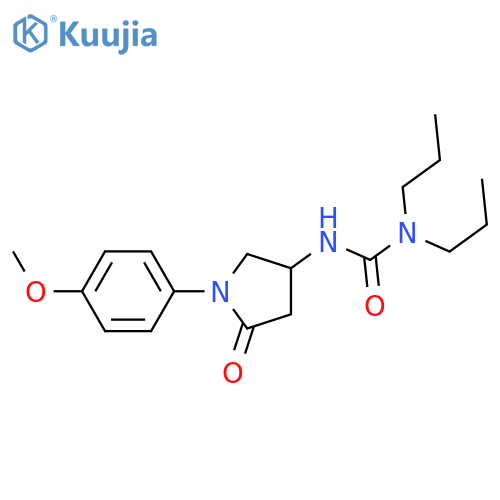 1-1-(4-methoxyphenyl)-5-oxopyrrolidin-3-yl-3,3-dipropylurea structure