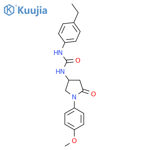 1-(4-ethylphenyl)-3-1-(4-methoxyphenyl)-5-oxopyrrolidin-3-ylurea structure