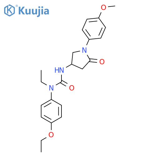 1-(4-ethoxyphenyl)-1-ethyl-3-1-(4-methoxyphenyl)-5-oxopyrrolidin-3-ylurea structure