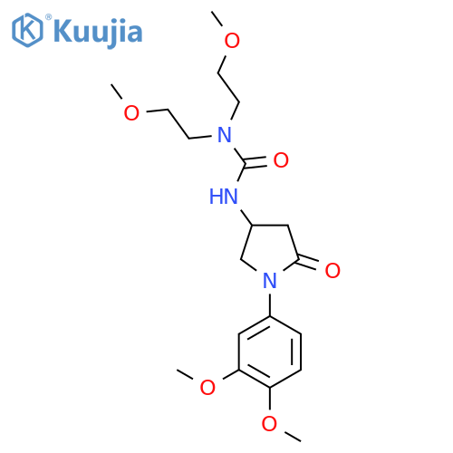 1-1-(3,4-dimethoxyphenyl)-5-oxopyrrolidin-3-yl-3,3-bis(2-methoxyethyl)urea structure