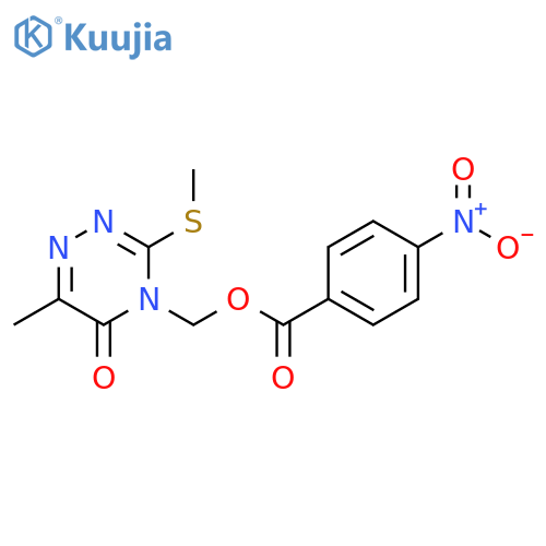 6-methyl-3-(methylsulfanyl)-5-oxo-4,5-dihydro-1,2,4-triazin-4-ylmethyl 4-nitrobenzoate structure