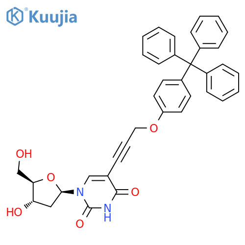 URIDINE, 2'-DEOXY-5-[3-[4-(TRIPHENYLMETHYL)PHENOXY]-1-PROPYNYL]- structure