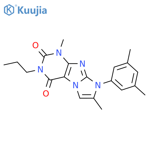 8-(3,5-dimethylphenyl)-1,7-dimethyl-3-propyl-1H,2H,3H,4H,8H-imidazo1,2-gpurine-2,4-dione structure