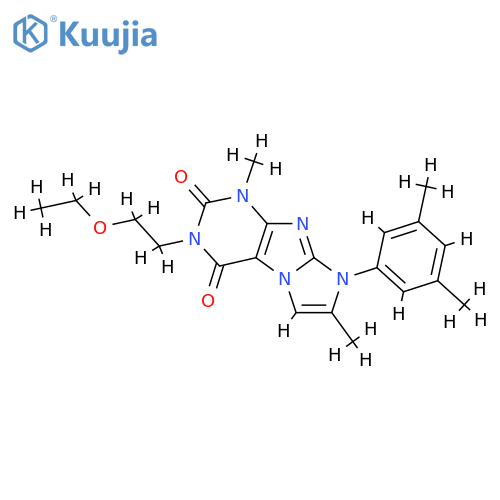 8-(3,5-dimethylphenyl)-3-(2-ethoxyethyl)-1,7-dimethyl-1H,2H,3H,4H,8H-imidazo1,2-gpurine-2,4-dione structure