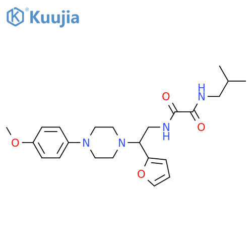 N'-2-(furan-2-yl)-2-4-(4-methoxyphenyl)piperazin-1-ylethyl-N-(2-methylpropyl)ethanediamide structure