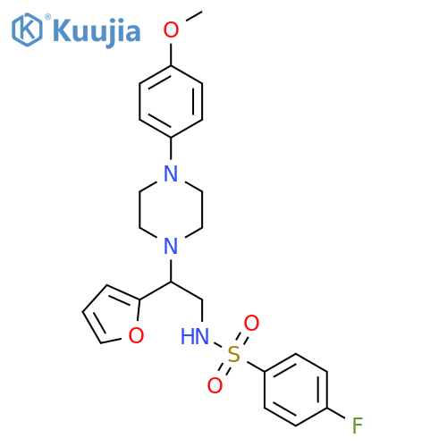 4-fluoro-N-2-(furan-2-yl)-2-4-(4-methoxyphenyl)piperazin-1-ylethylbenzene-1-sulfonamide structure