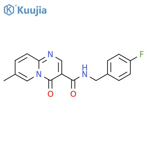 N-(4-fluorophenyl)methyl-7-methyl-4-oxo-4H-pyrido1,2-apyrimidine-3-carboxamide structure