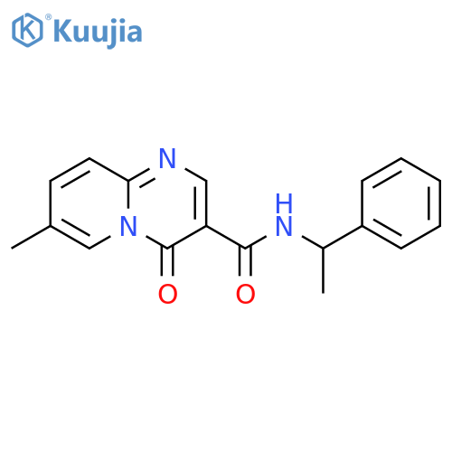 7-methyl-4-oxo-N-(1-phenylethyl)-4H-pyrido1,2-apyrimidine-3-carboxamide structure
