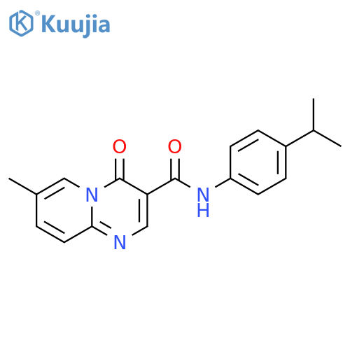 7-methyl-4-oxo-N-4-(propan-2-yl)phenyl-4H-pyrido1,2-apyrimidine-3-carboxamide structure