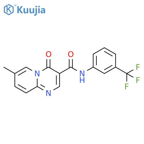 7-methyl-4-oxo-N-3-(trifluoromethyl)phenyl-4H-pyrido1,2-apyrimidine-3-carboxamide structure
