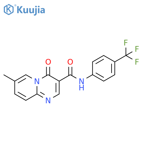 7-methyl-4-oxo-N-4-(trifluoromethyl)phenyl-4H-pyrido1,2-apyrimidine-3-carboxamide structure