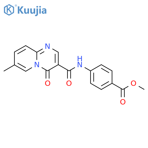 methyl 4-{7-methyl-4-oxo-4H-pyrido1,2-apyrimidine-3-amido}benzoate structure