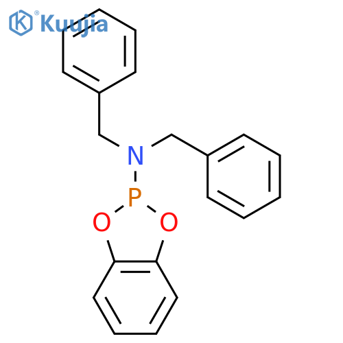 1,3,2-Benzodioxaphosphol-2-amine, N,N-bis(phenylmethyl)- structure