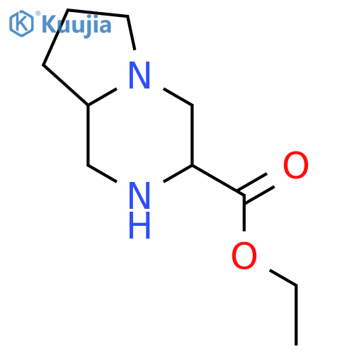 Pyrrolo[1,2-a]pyrazine-3-carboxylic acid, octahydro-, ethyl ester structure