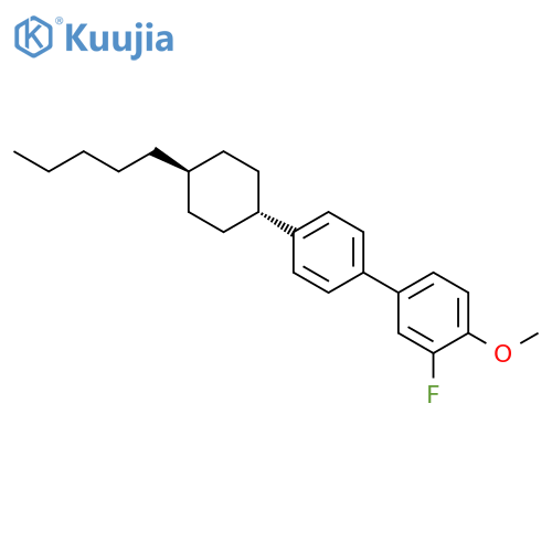 1,1'-BIPHENYL, 3-FLUORO-4-METHOXY-4'-(TRANS-4-PENTYLCYCLOHEXYL)- structure