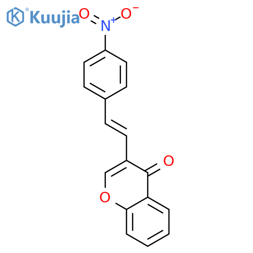 4H-1-BENZOPYRAN-4-ONE, 3-[2-(4-NITROPHENYL)ETHENYL]- structure