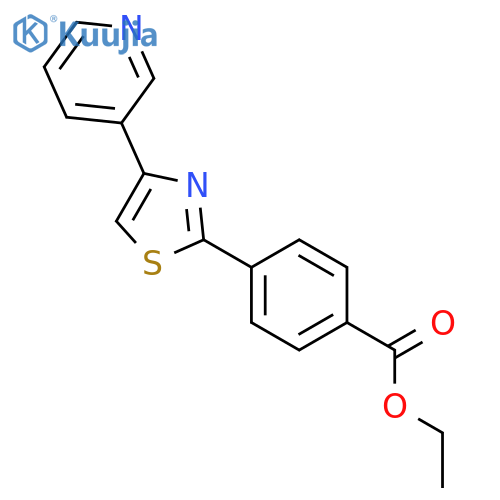 BENZOIC ACID, 4-[4-(3-PYRIDINYL)-2-THIAZOLYL]-, ETHYL ESTER structure