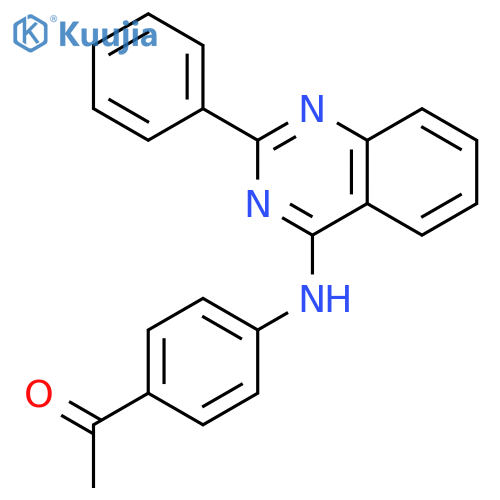 Ethanone, 1-[4-[(2-phenyl-4-quinazolinyl)amino]phenyl]- structure