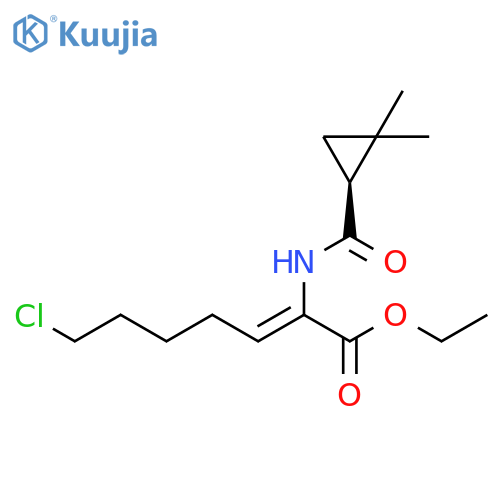 2-Heptenoic acid, 7-chloro-2-[[[(1S)-2,2-dimethylcyclopropyl]carbonyl]amino]-, ethyl ester, (2Z)- structure