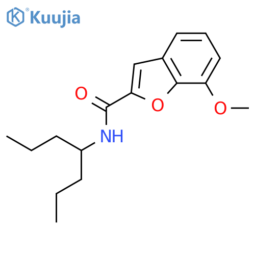 2-Benzofurancarboxamide, 7-methoxy-N-(1-propylbutyl)- structure