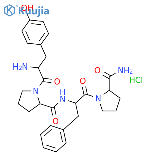 L-Prolinamide,L-tyrosyl-L-prolyl-L-phenylalanyl-, hydrochloride (1:1) structure
