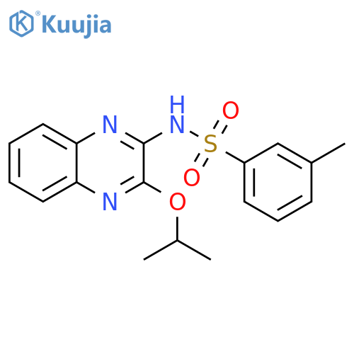 3-methyl-N-3-(propan-2-yloxy)quinoxalin-2-ylbenzene-1-sulfonamide structure